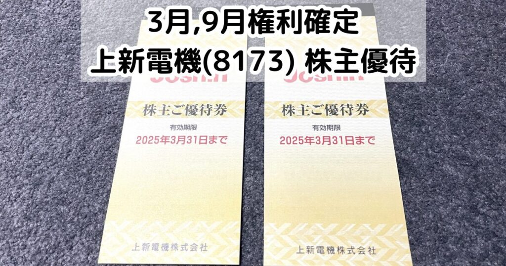 上新電機 Joshin 株主優待券 5000円分 チケット