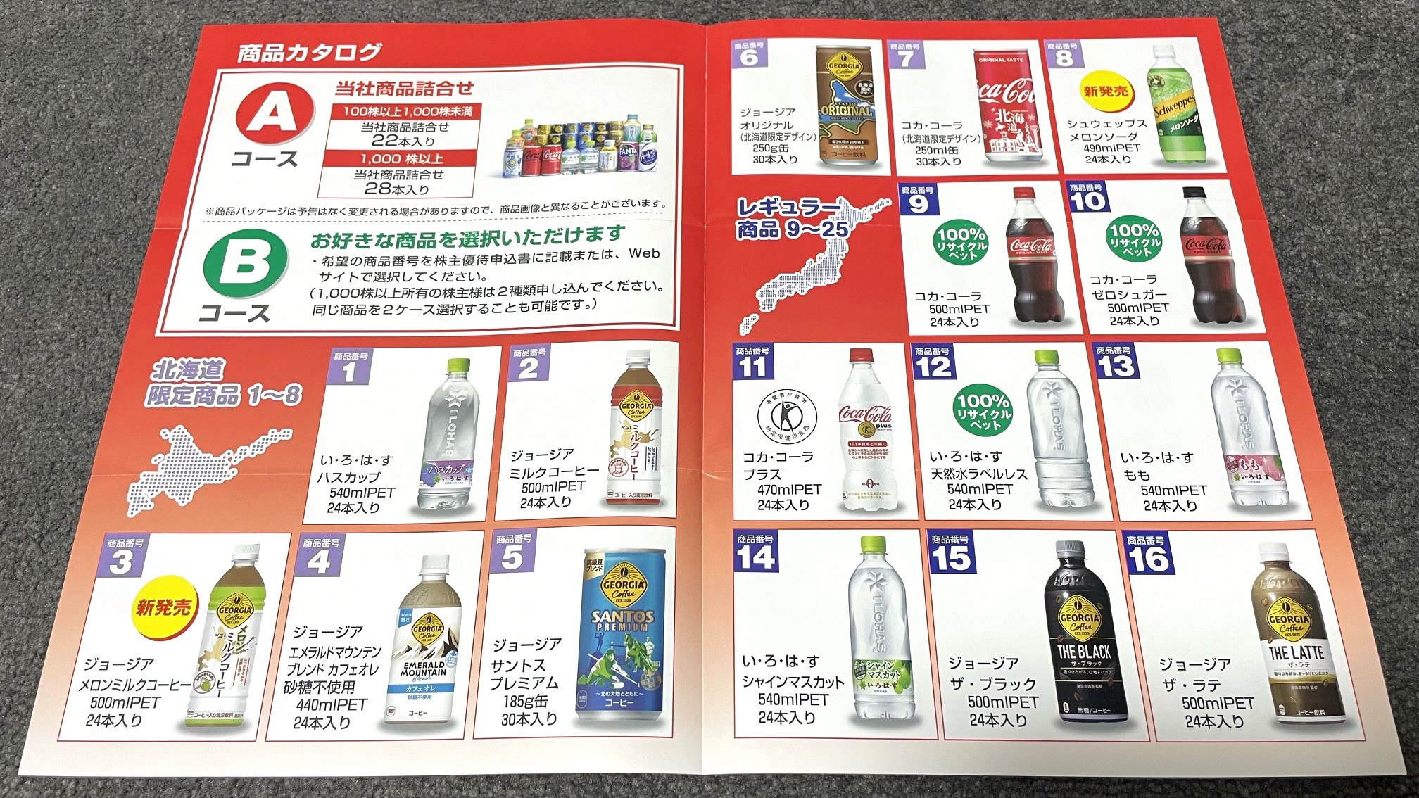 北海道コカ・コーラボトリング(2573)から株主優待が到着